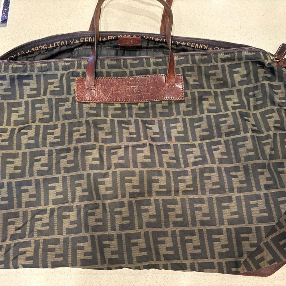 FENDI Zucca Packable Duffle Bag Tote